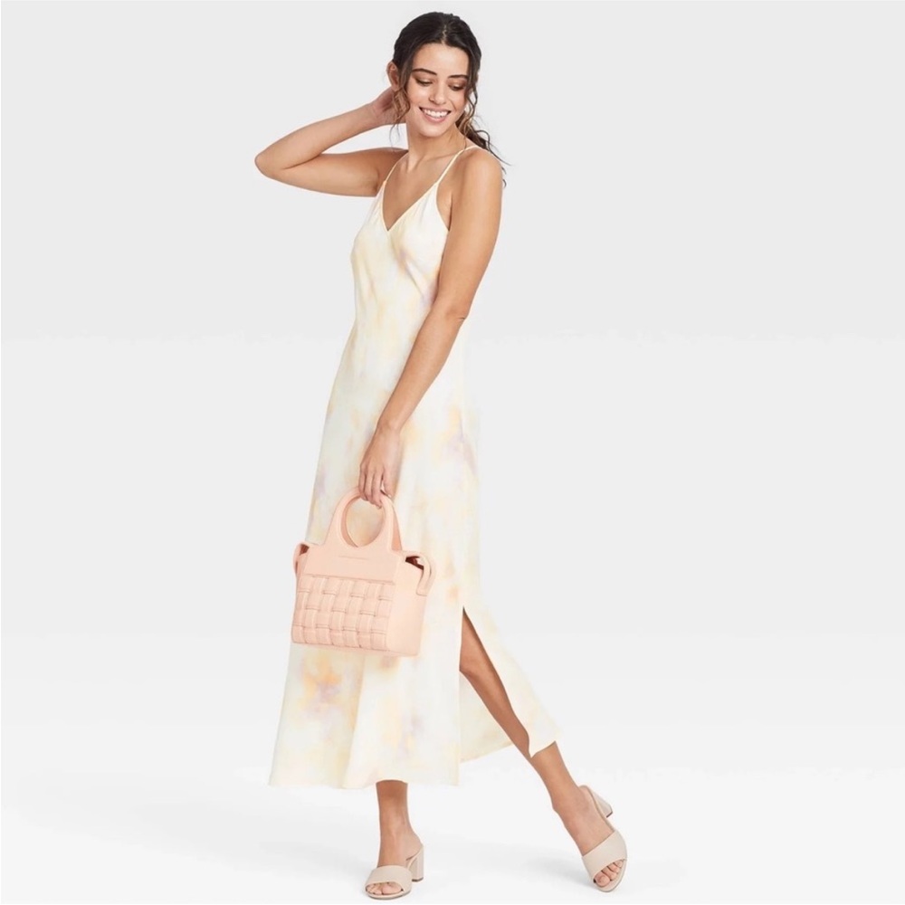 Watercolor tie dye maxi dress